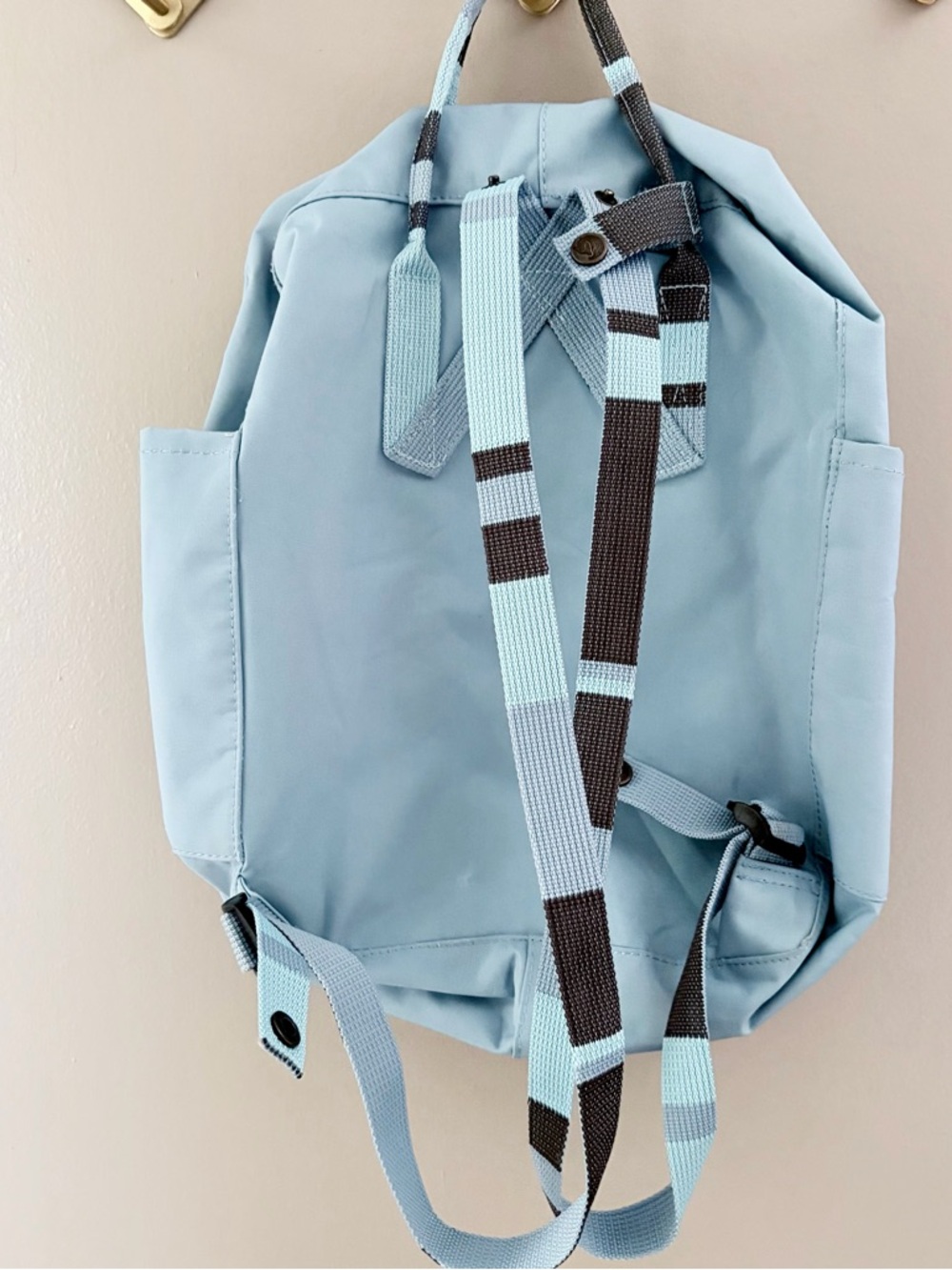 Fjallraven Kanken Classic Backpack Blue Striped Straps School Bag Daypack - Picture 2 of 8